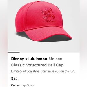 Disney Lululemon baseballl caps